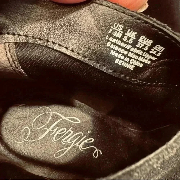 Fergie Women's Bennie Western Boots  w/ Fringe Studded Suede Ankle Sz 7.5 M - Picture 7 of 10